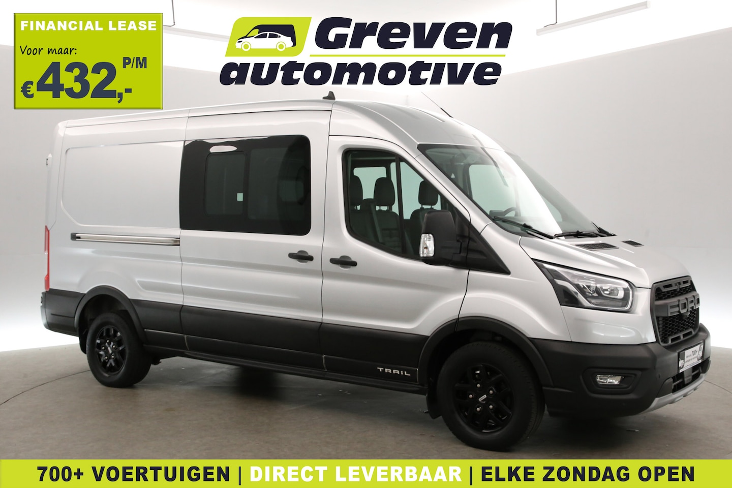 Ford Transit - 2.0 TDCI L3H2 170PK Trail | DC | 6-Zits | Airco | Camera | Carplay | Cruise | Bi-Xenon | T - AutoWereld.nl