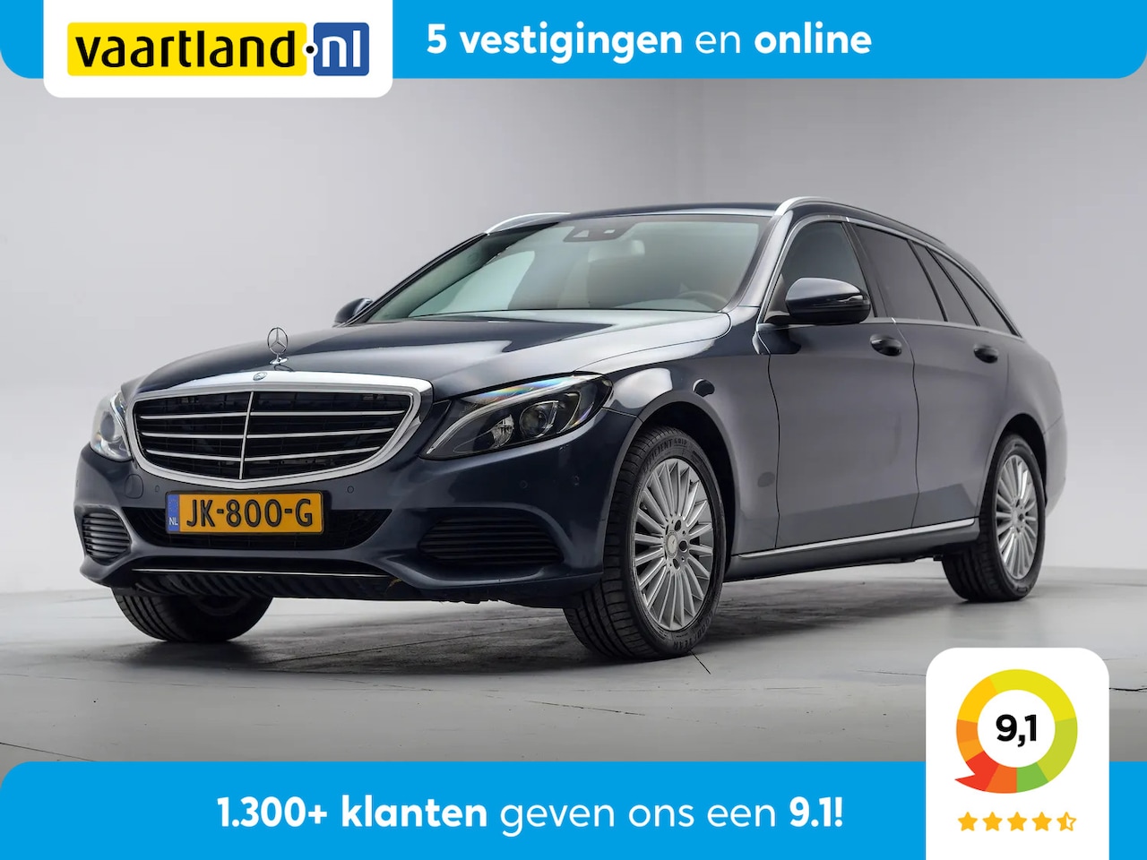Mercedes-Benz C-klasse - 200 Ambtition Aut [ Half Leder Stoelverwarming Navi ] - AutoWereld.nl