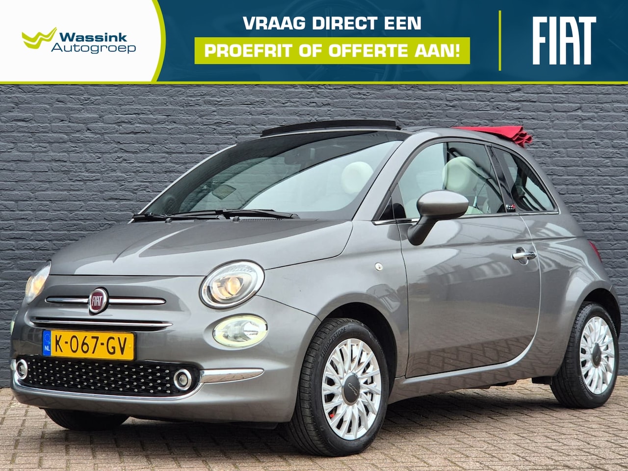 Fiat 500 C - 1.0 70pk Hybrid Star I Cabrio I Cruise Control I Carplay I Parkeersensoren I Airco - AutoWereld.nl