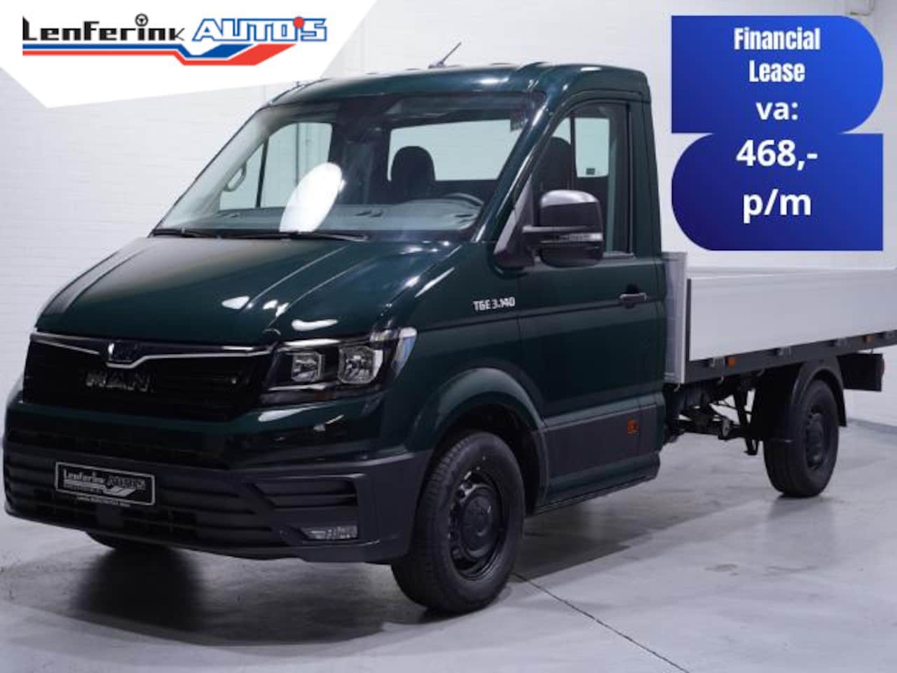 MAN TGE - 2.0 TDI 140 pk L3 Pick Up / Open Laadbak Airco Apple Carplay, Cruise Control, LxBxH 345x20 - AutoWereld.nl