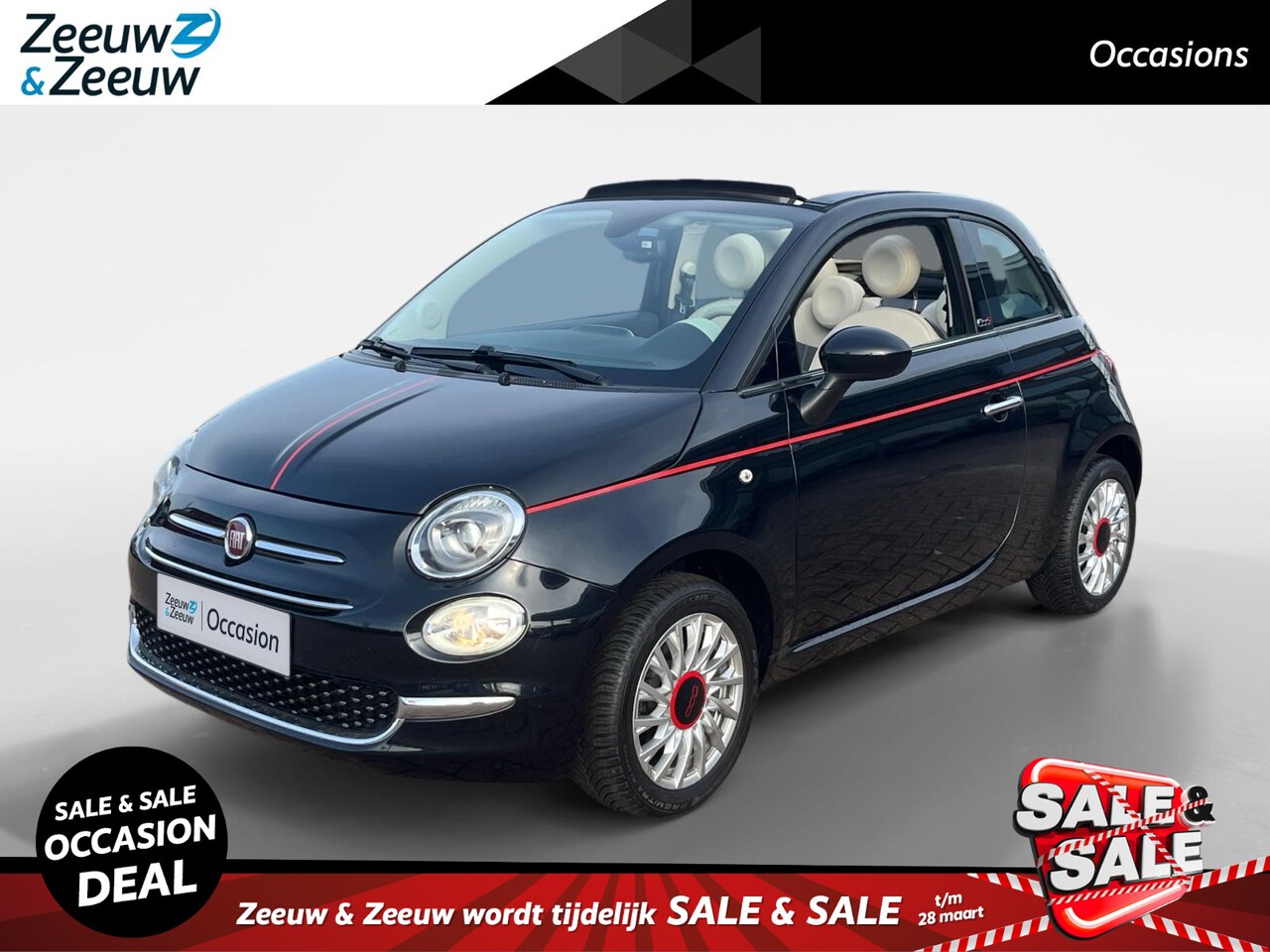 Fiat 500 - 1.2 *Automaat*Airco*LM.Velgen*Parkeersensoren*TEL.Bluetooth - AutoWereld.nl