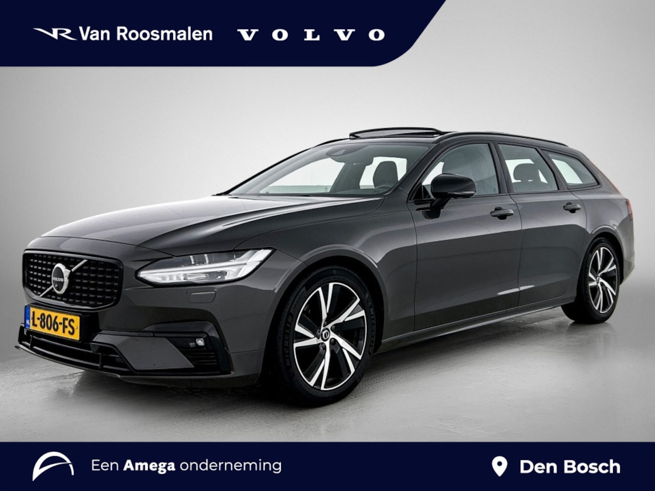 Volvo V90 - 2.0 B4 R-Design | Panorama dak | Keyless | Trekhaak | Rijklaar! - AutoWereld.nl