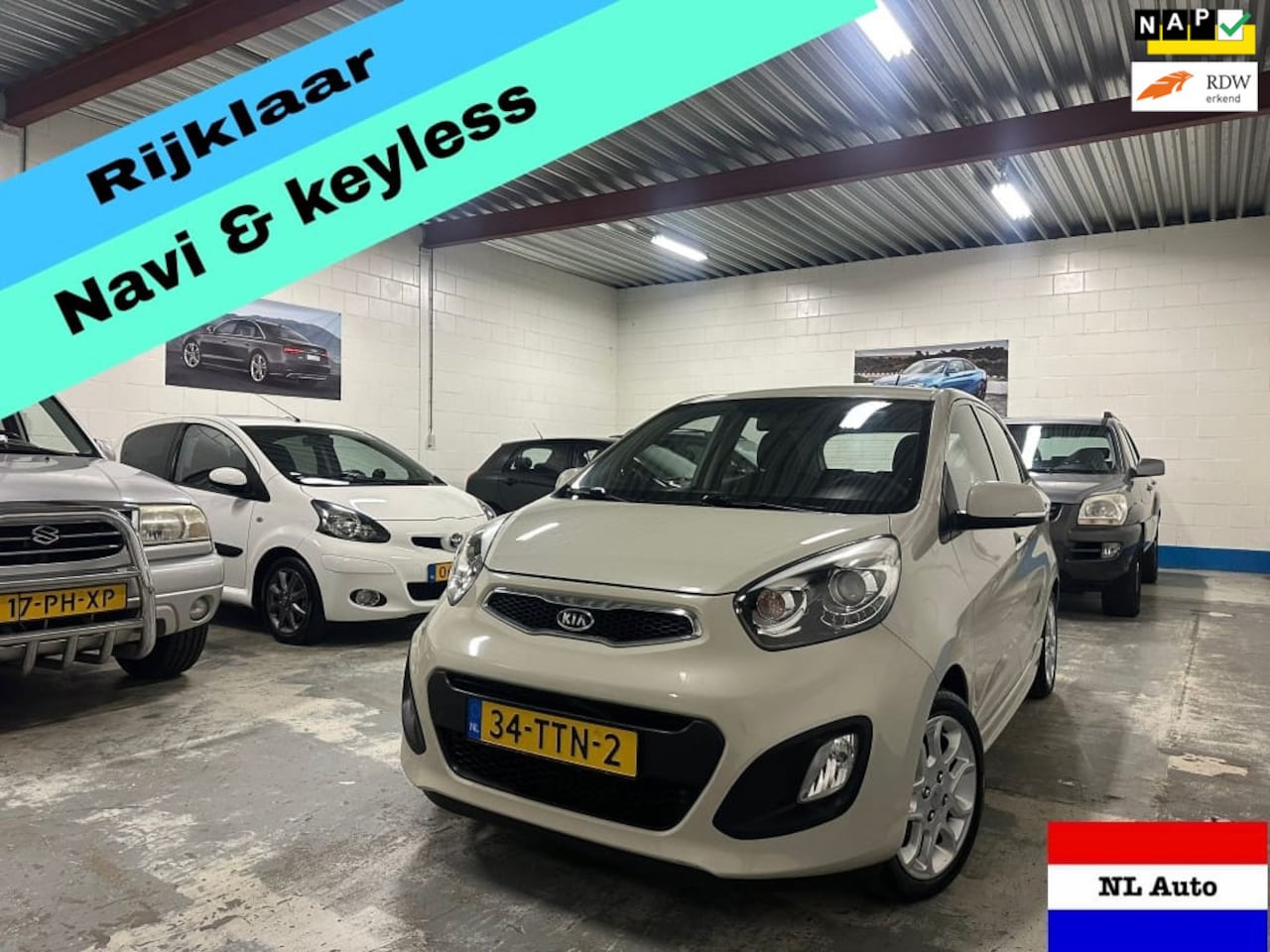 Kia Picanto - 1.2 CVVT Comfort Pack/Navi/Clima/Lmv/Keyless! - AutoWereld.nl