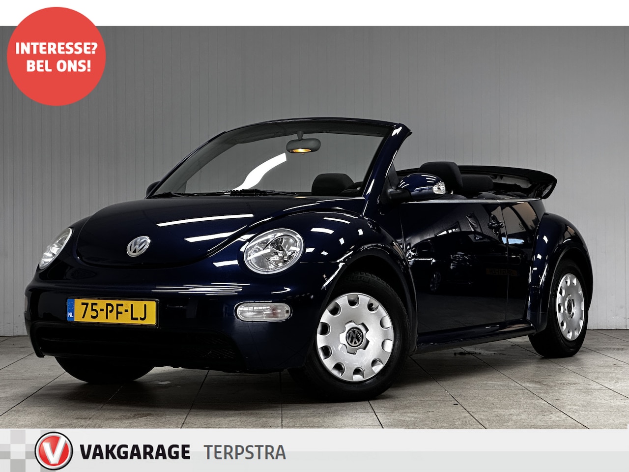Volkswagen New Beetle Cabriolet - 2.0 /Elek. kap /Airco /Cruise /Elek. pakket /C.V. afstand /Radio-CD /Isofix /Armsteun. - AutoWereld.nl