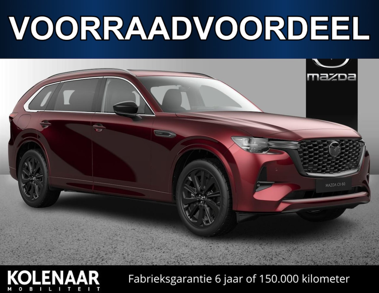 Mazda CX-80 - Homura Plus 2.5 e-Sky PHEV 327 AWD Automaat /€7750,- inruil en voorraadvoordeel!/Direct le - AutoWereld.nl