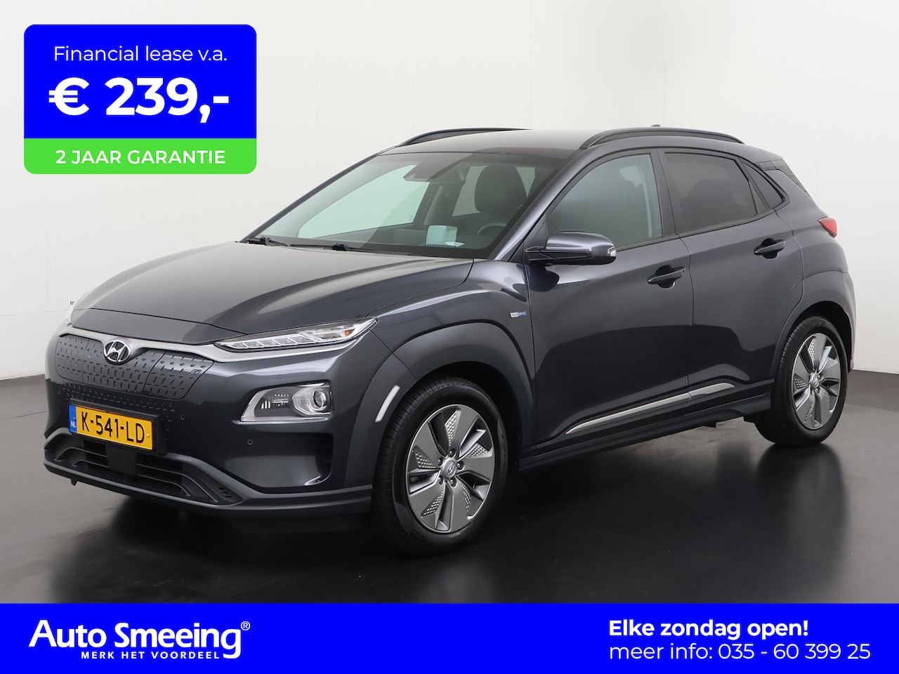 Hyundai Kona Electric - EV Premium Limited 64 kWh 3 fase | SOH 100% | Trekhaak | Head-Up | Elektr Stoelverstelling - AutoWereld.nl