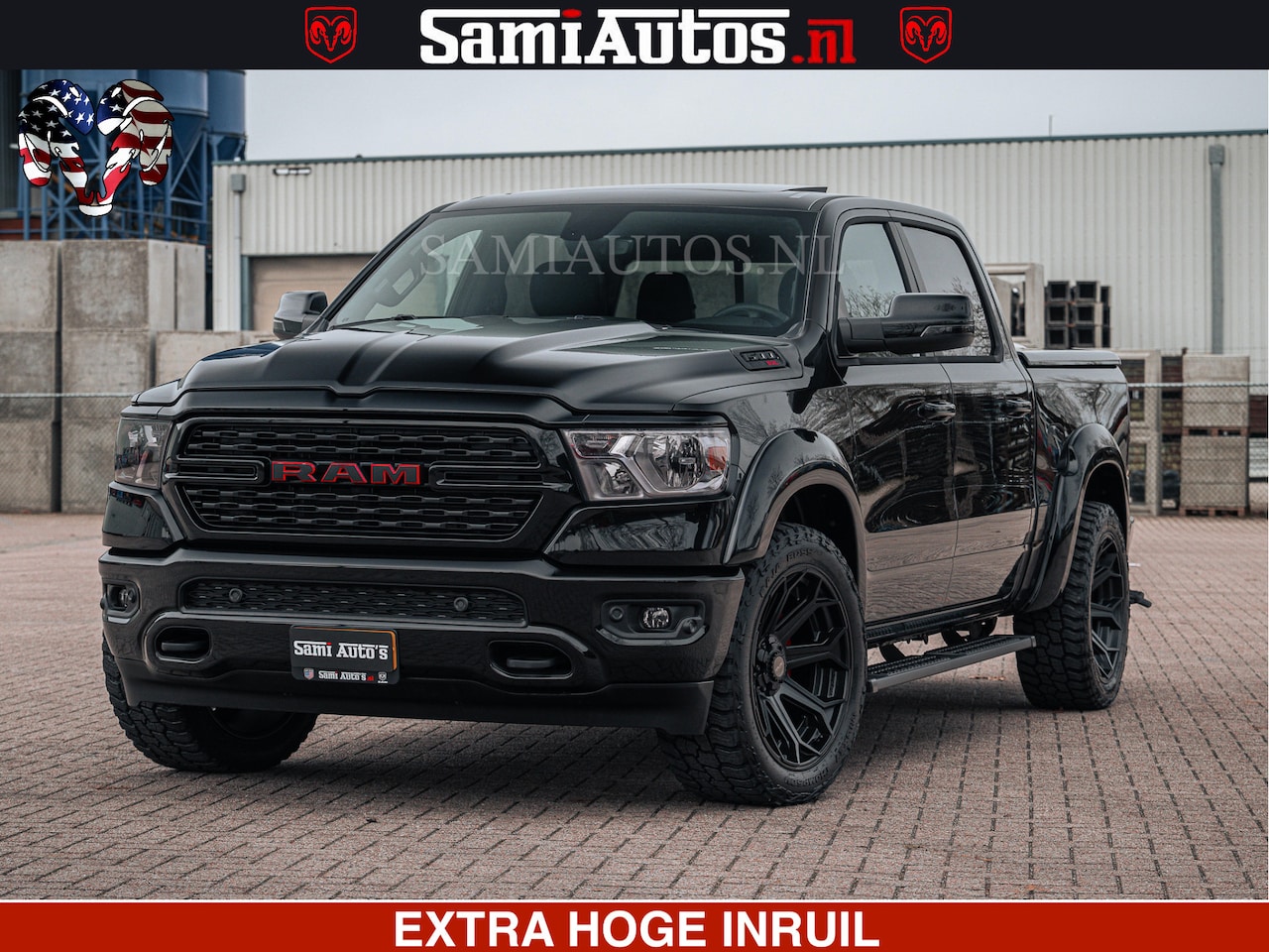 Dodge Ram Pick Up - SPORT | 5.7 V8 4x4 HEMI | PANORAMA DAK | GROOTSCHEM 12 INCH | LPG | Diamond Black Pearl | - AutoWereld.nl