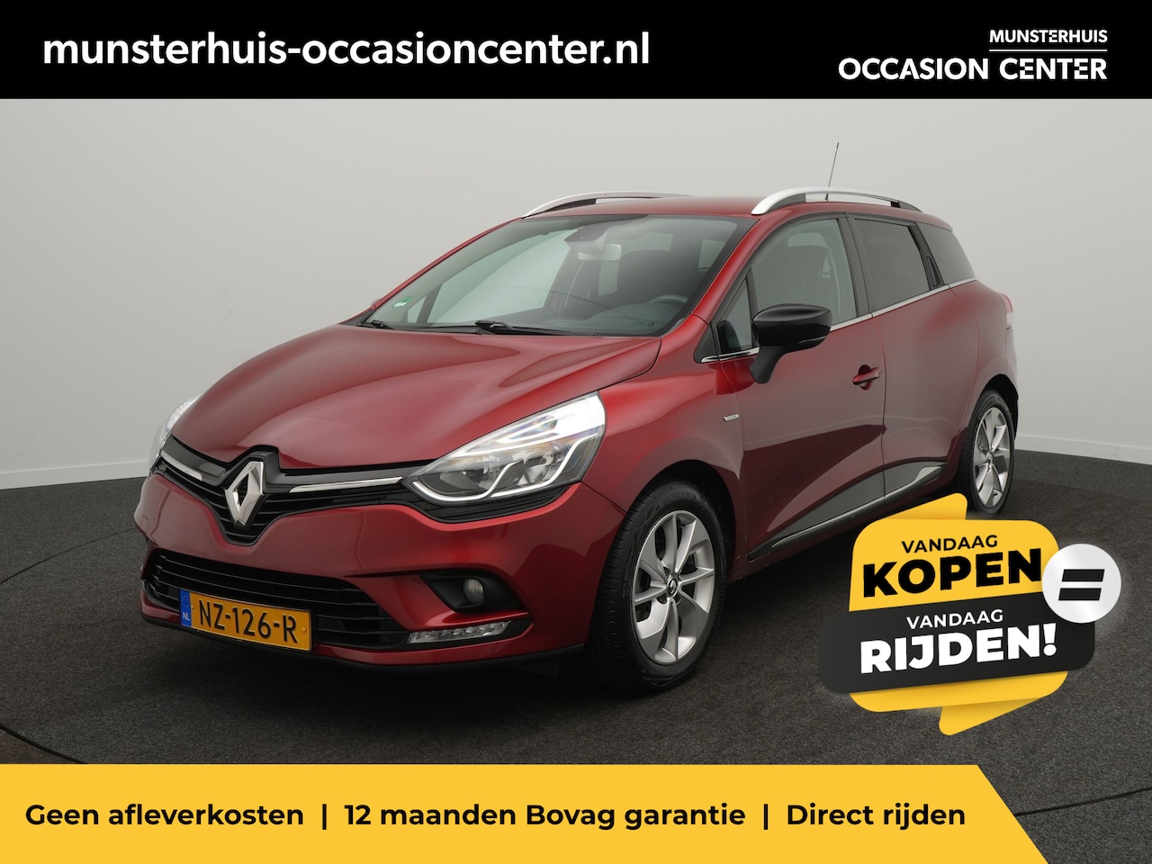 Renault Clio Estate - TCe 120 Limited - RIJKLAARPRIJS - 120 PK - 4 cilinder motor - Cruise Control - DAB - Licht - AutoWereld.nl