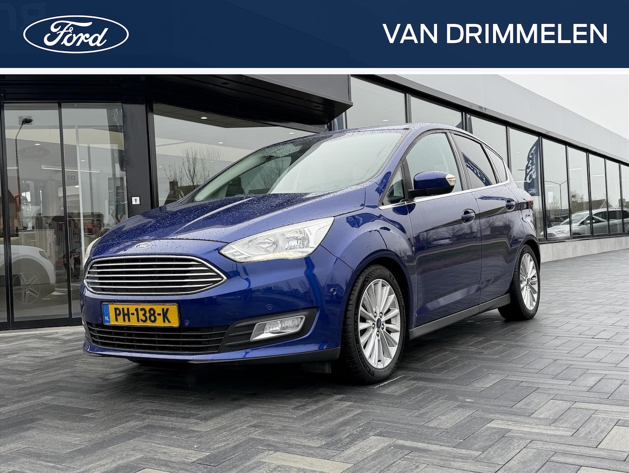 Ford C-Max - 125pk Titanium 'Deep Impact Blue' Privacy Glass | Trekhaak | Family Pack | SYNC 3 - AutoWereld.nl