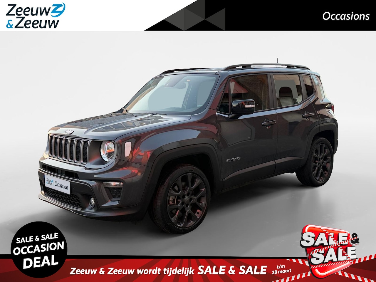 Jeep Renegade - 1.5T e-Hybrid S 190PK AUTOMAAT | 4X4 | Navigatie | Cruise Control | Climate Control | Park - AutoWereld.nl