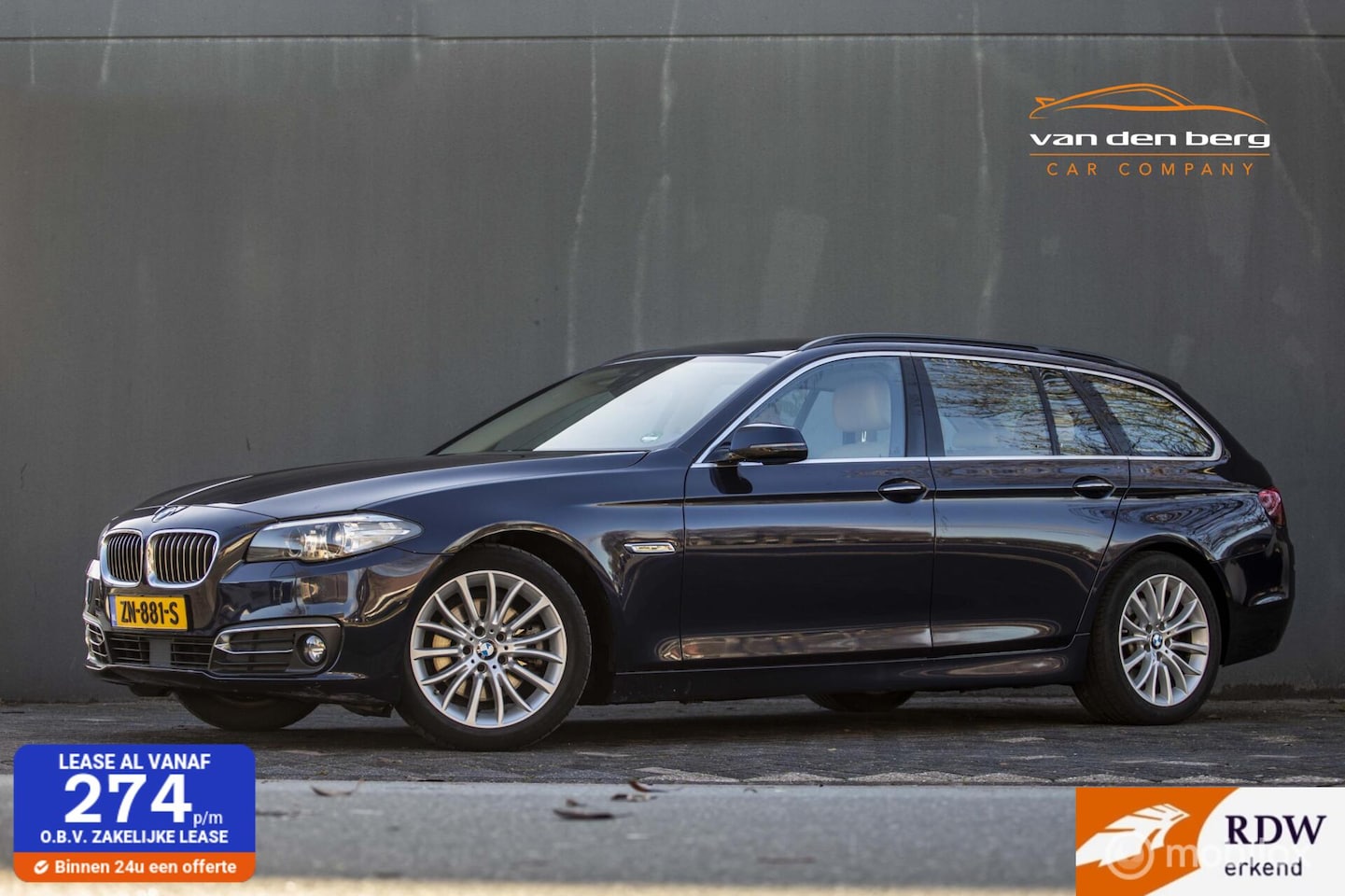 BMW 5-serie Touring - 520d Luxury Adaptief leer elec. TH 18'" - AutoWereld.nl