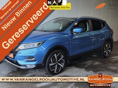 Nissan Qashqai - 1.2 Tekna, trekh., pano, 360 cam., 19" lmv, half leer, stoelverw