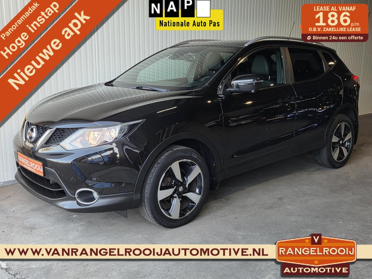 Nissan Qashqai - 1.2 Tekna 1.2 Tekna, pano, stoelverw., half leer, clima, cruise, 18" - AutoWereld.nl
