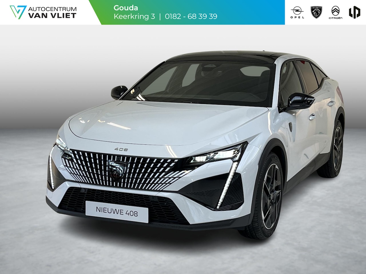 Peugeot 408 - 1.2 Hybrid 145 e-DCS6 GT Bekleding Alcantara/kunstleder, Panoramisch schuifdak, 360 Vision - AutoWereld.nl