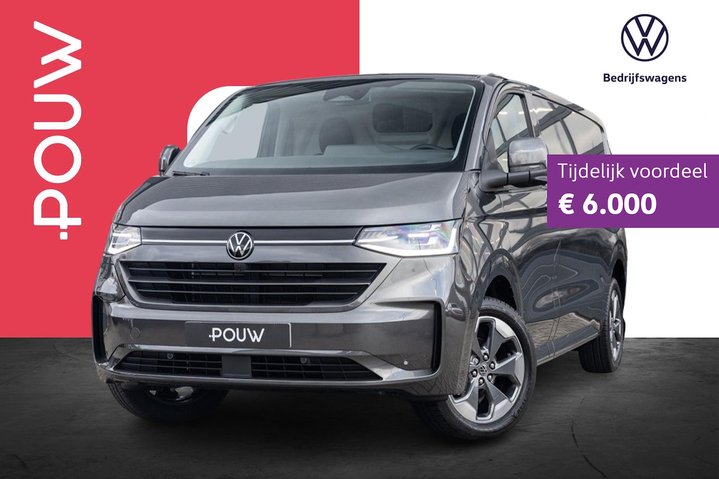 Volkswagen e-Transporter - 34 L2H1 218pk Bulli 64 kWh | Stoelen Pakket | 19" Velgen - AutoWereld.nl