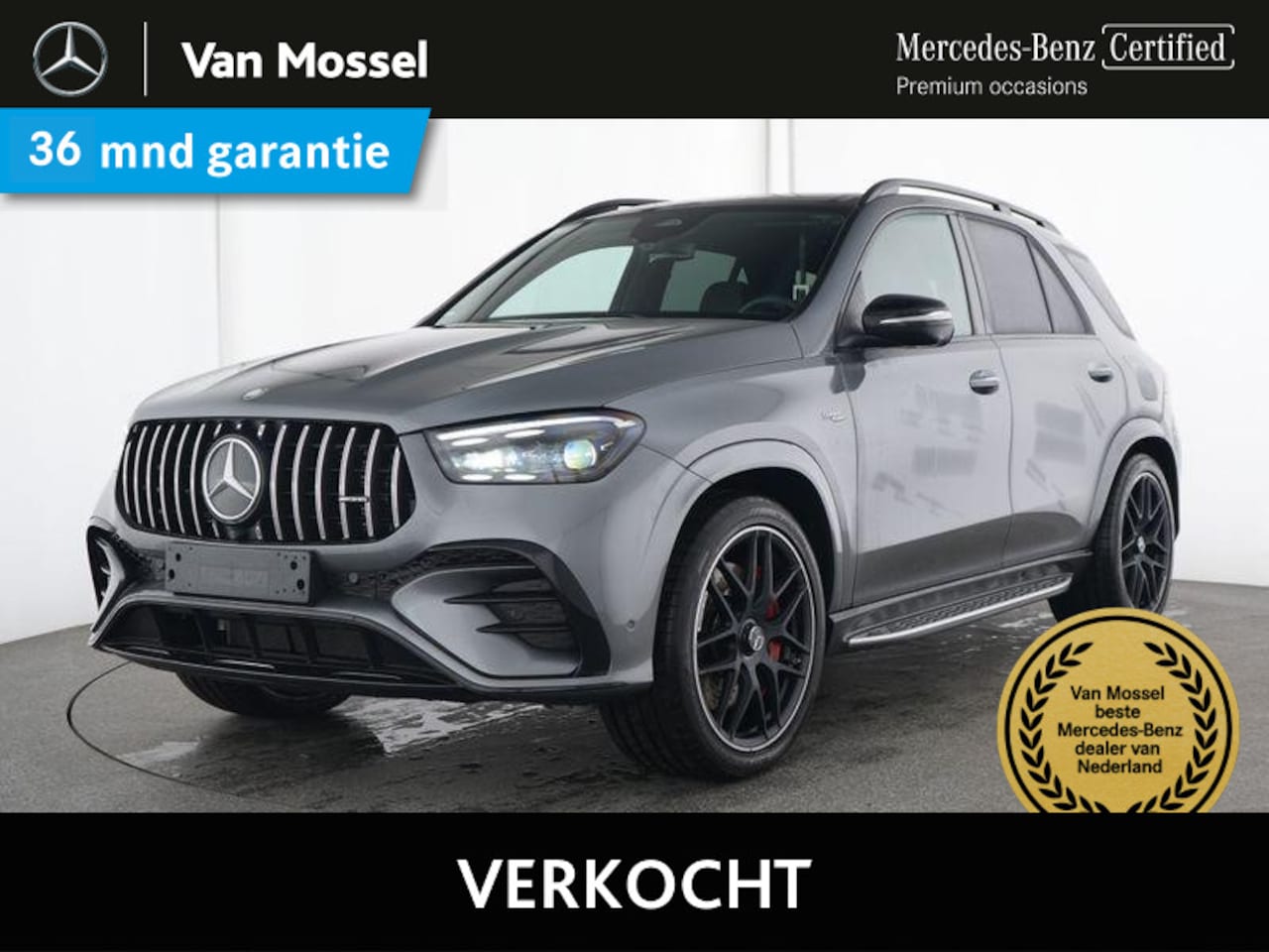 Mercedes-Benz GLE-Klasse - AMG 53 Hybrid 4MATIC+ Panoramadak / Luchtvering / Memory Seats / 360 Camera / Burmester / - AutoWereld.nl