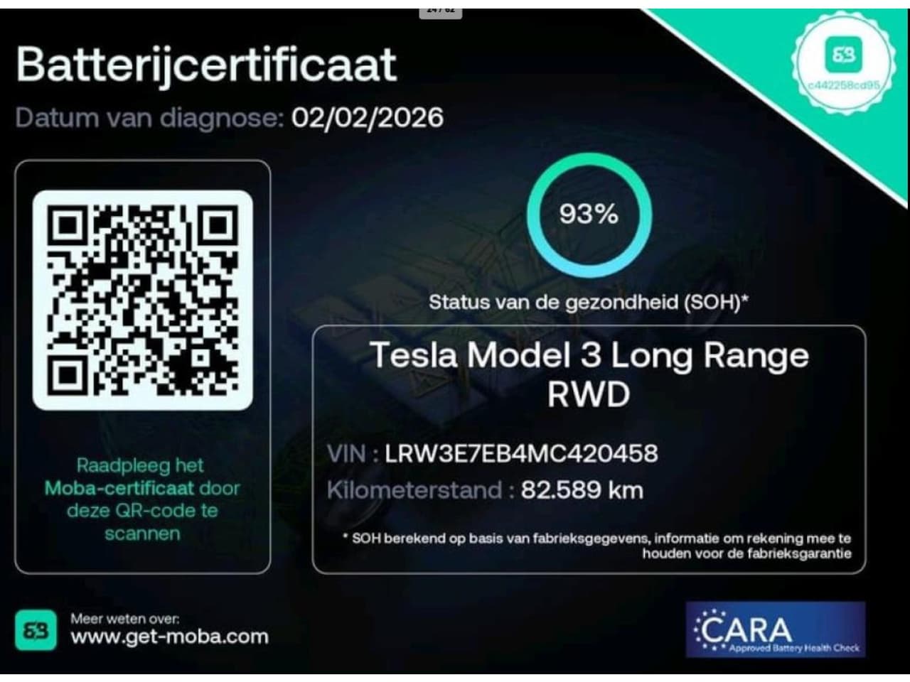 Tesla Model 3 - Long Range RWD Long Range AWD 75 kWh 93% SOH LFP - AutoWereld.nl