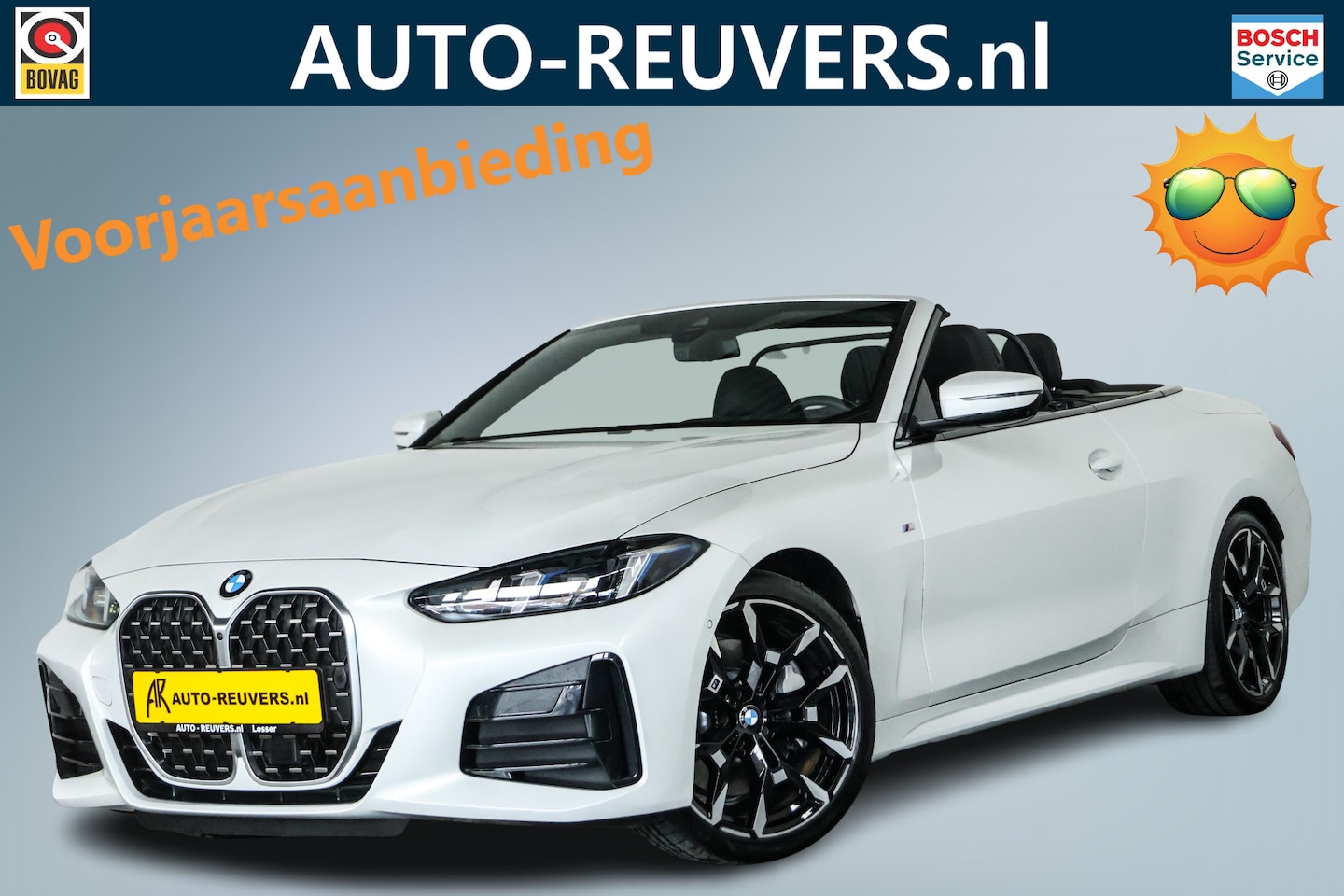 BMW 4-serie Cabrio - 430i xDrive M-Sport / Opendak / Harman Kardon / ACC / HUD / Nekverwarming / 3D view / CarP - AutoWereld.nl