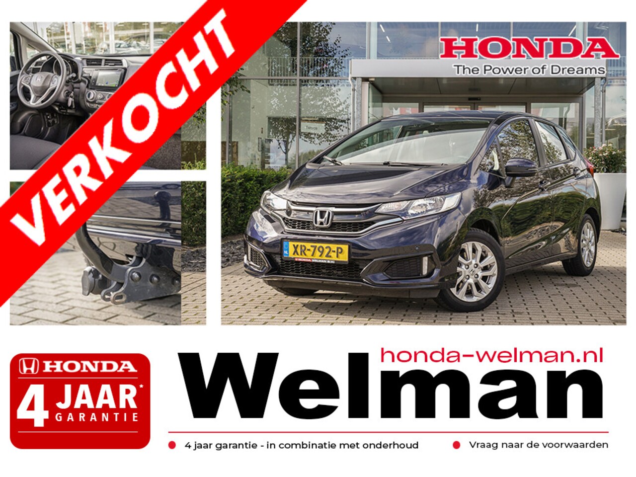 Honda Jazz - 1.3i VTEC COMFORT - AUTOMAAT - NAVIGATIE - TREKHAAK - AutoWereld.nl