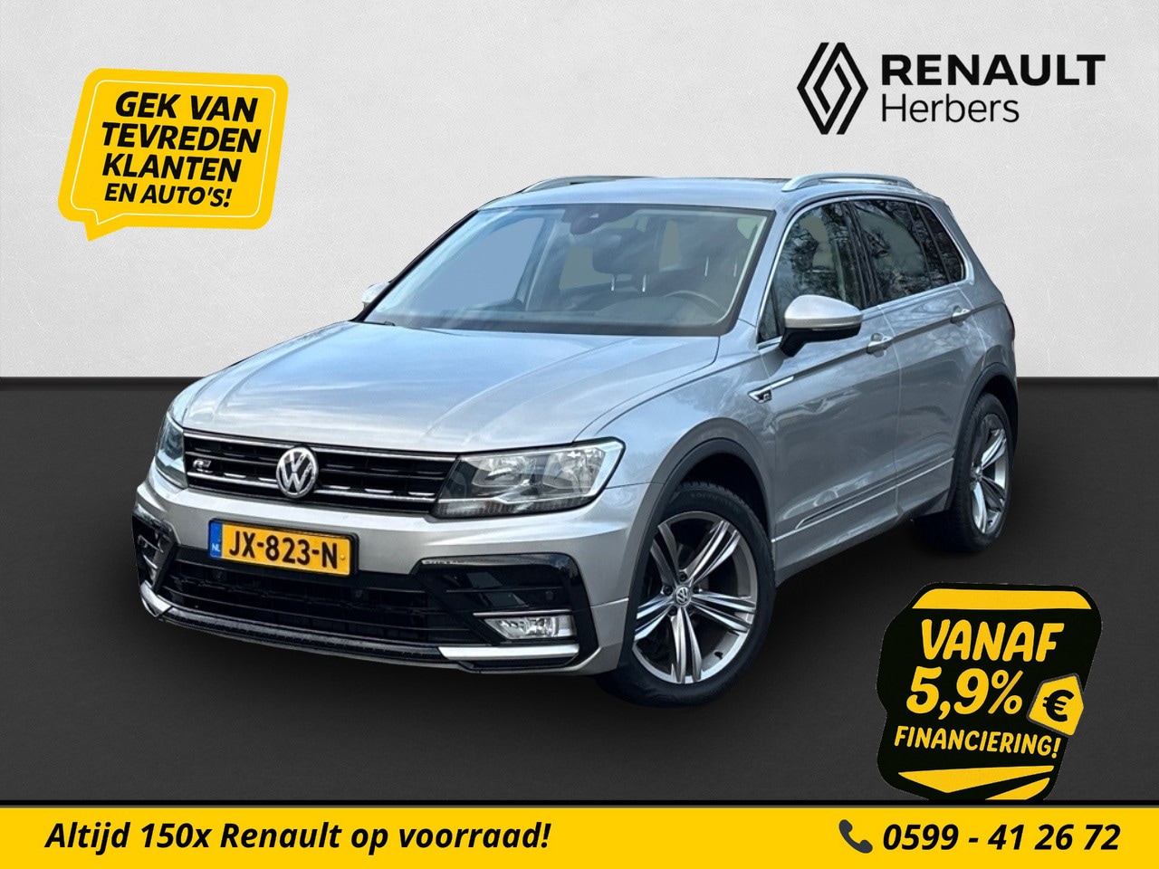 Volkswagen Tiguan - 1.4 TSI 125PK R-Line ALL SEASON / TREKHAAK / NAVI / PDC V+A - AutoWereld.nl
