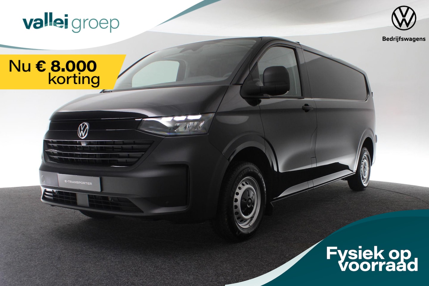 Volkswagen e-Transporter - 160 kW / 218 pk L2 Achterdeuren zonder ruit | 3 neerklapbare dakdragers | Assistentiepakke - AutoWereld.nl