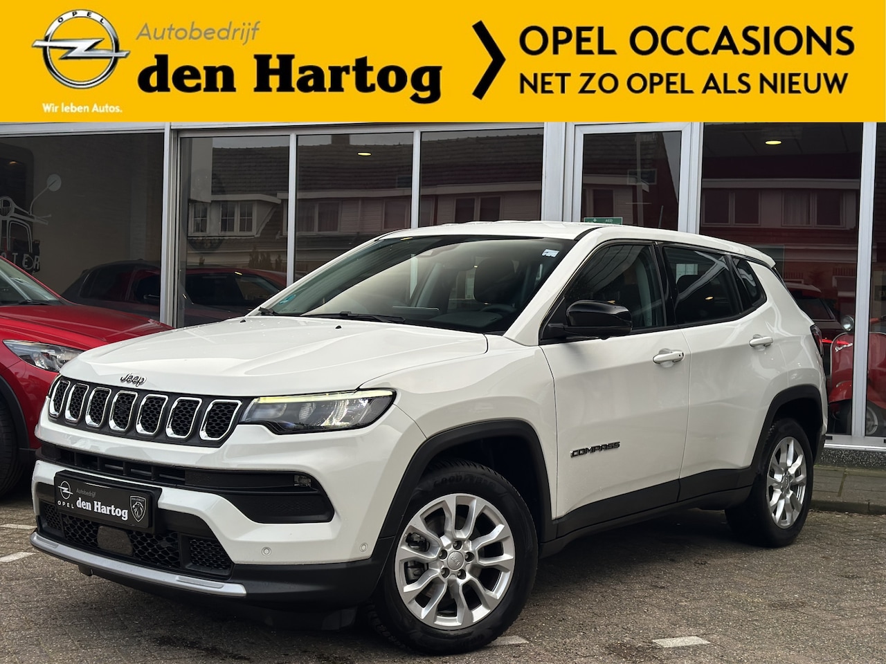 Jeep Compass - 1.5T e-Hybrid Summit 1450KG trekgewicht/Stoel+stuur verwarming. - AutoWereld.nl