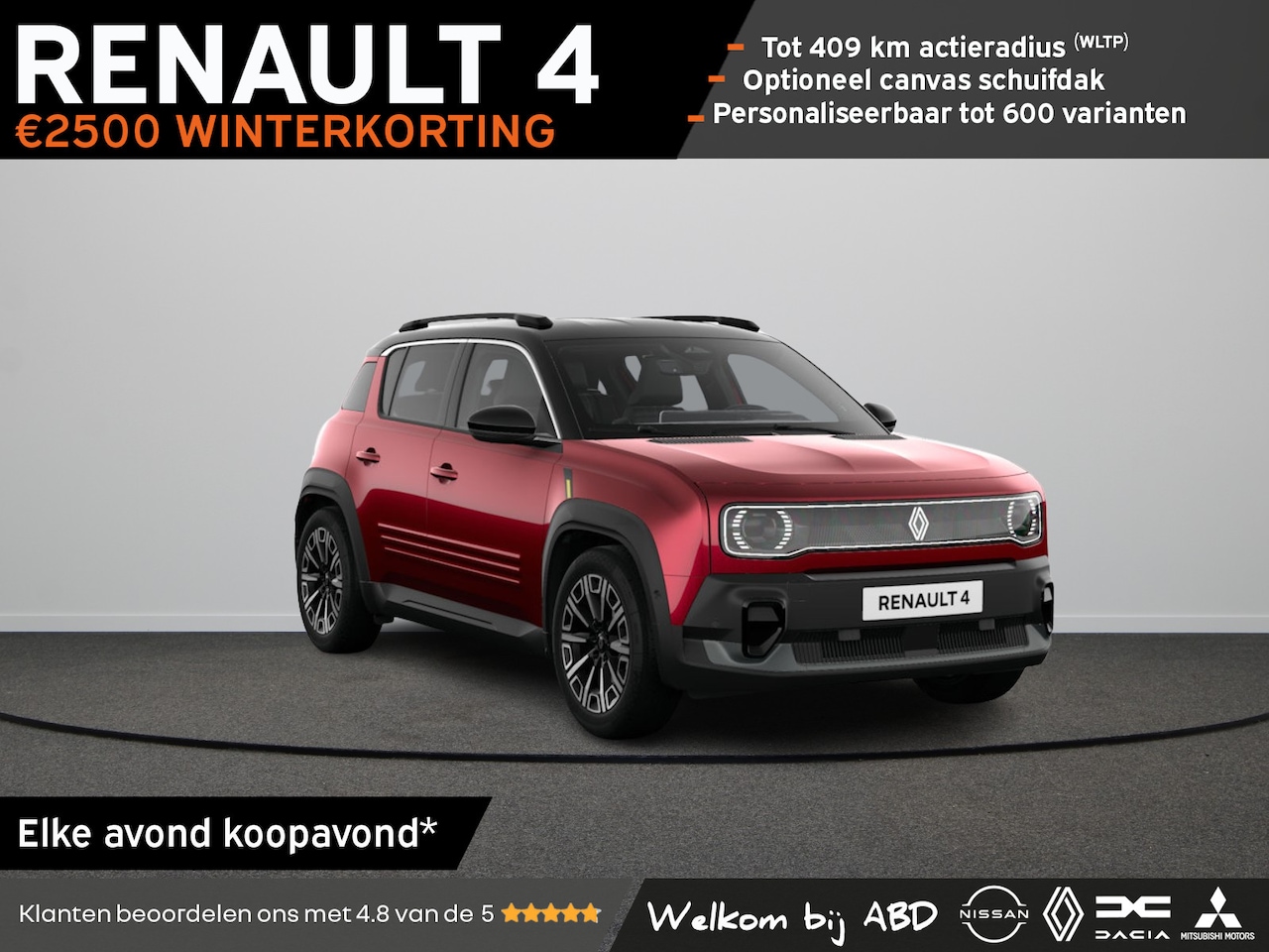 Renault 4 - Iconic Comfort range | Achteruitrijcamera | Elektrisch verwarmbare voorstoelen | Elektroni - AutoWereld.nl