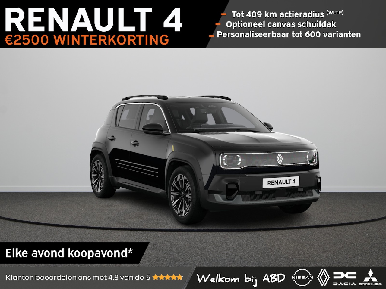 Renault 4 - Iconic Comfort range | Achteruitrijcamera | Elektrisch verwarmbare voorstoelen | Elektroni - AutoWereld.nl