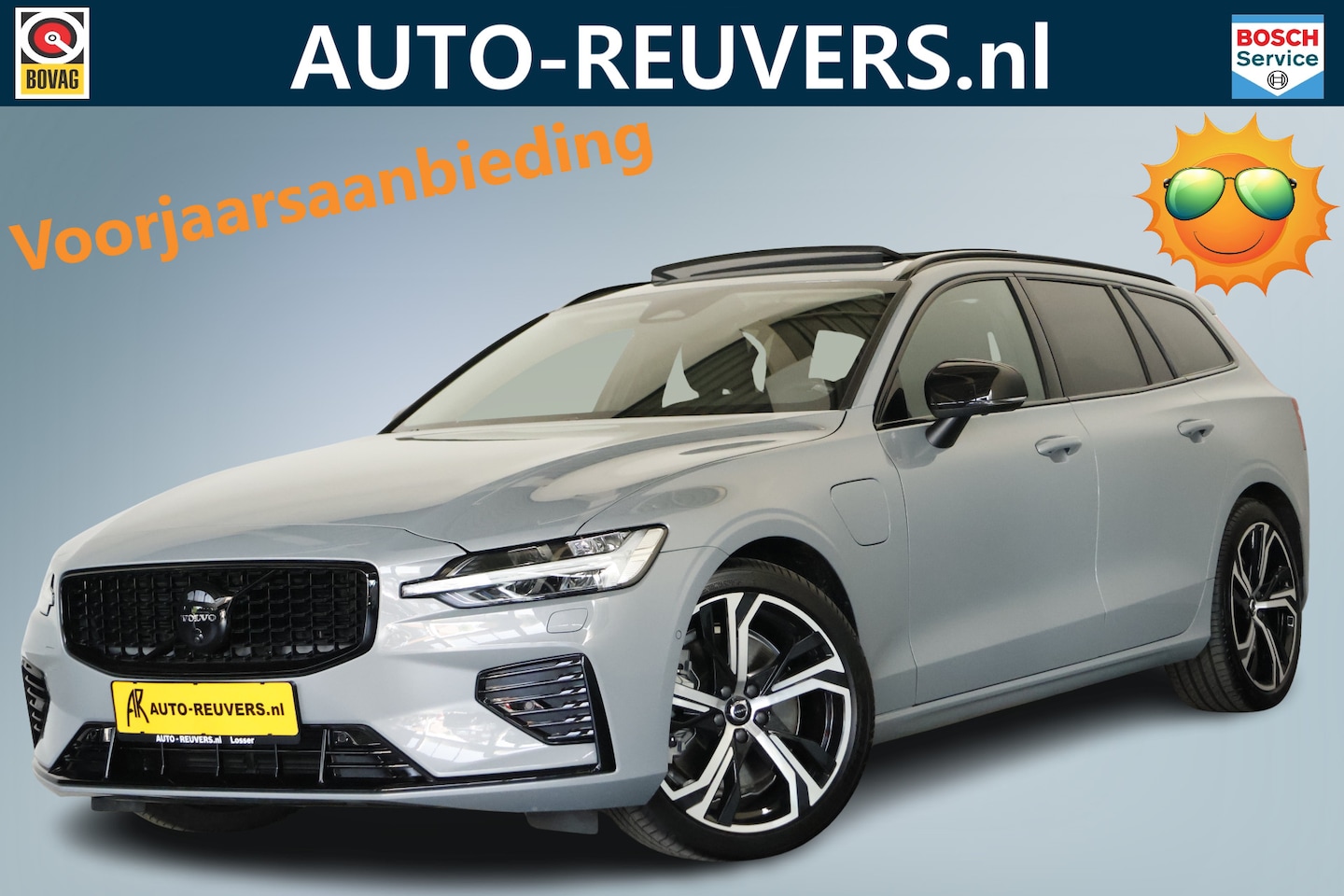 Volvo V60 - 2.0 T8 Plug-in hybrid AWD Plus Dark / Opendak / LED / H&K / Pilot assist / Leder - AutoWereld.nl