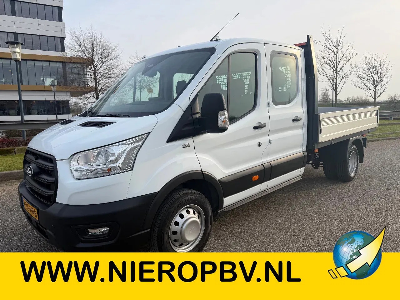 Ford Transit - 350 2.0TDCI Dubbelcabine Openlaadbak Airco Camera Trekhaak 10000KM - AutoWereld.nl