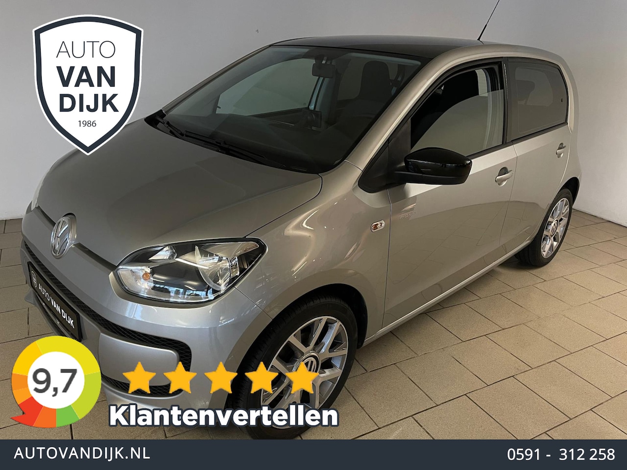 Volkswagen Up! - 1.0 Move Up! AIRCO NAVI BLUETOOTH ZWART DAK ELEK RAMEN CENT VERG VELGEN PRIVACYGLAS - AutoWereld.nl