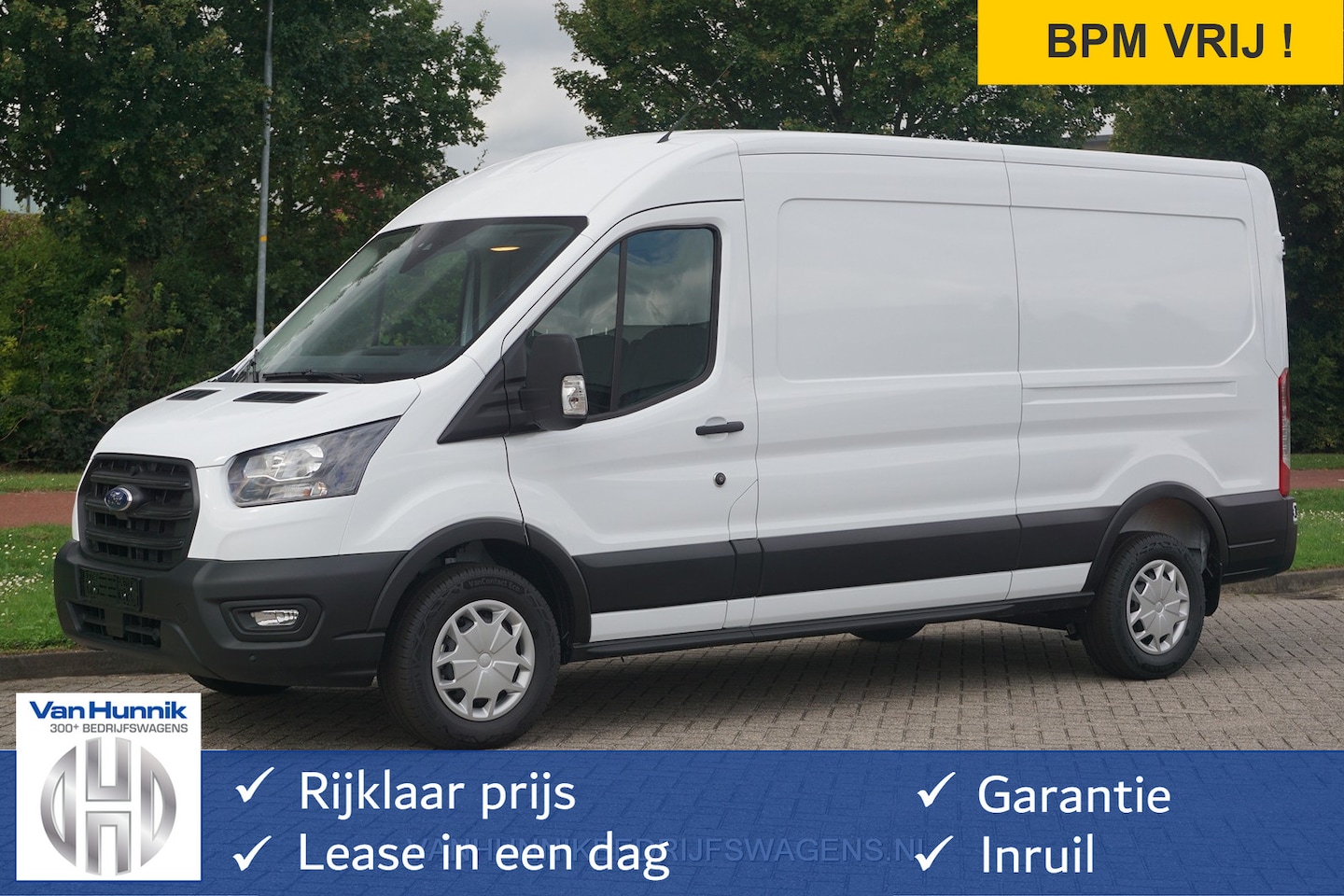 Ford Transit - 350L 130PK L3H2 Trend AUT BPM VRIJ!! Clima, 12" Sync 4 Navi, 270º deur, Trekhaak!! NR. 165 - AutoWereld.nl