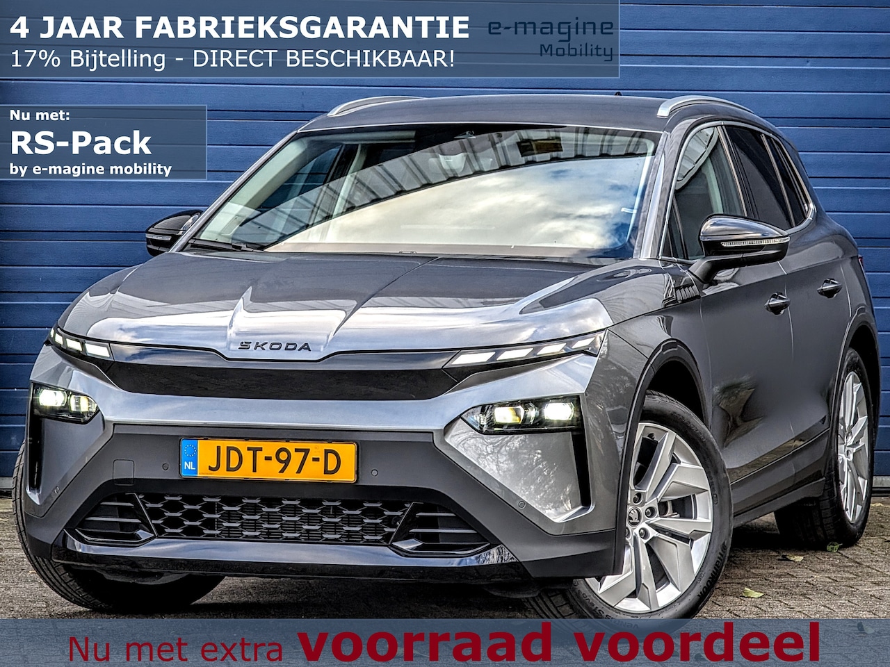 Skoda Elroq - Business Edition 63 kWh 60 RS-Black-Pack by e-magine Mobility | MATRIX LED | 4Jaar FabrieksGarantie | Elektr achte - AutoWereld.nl
