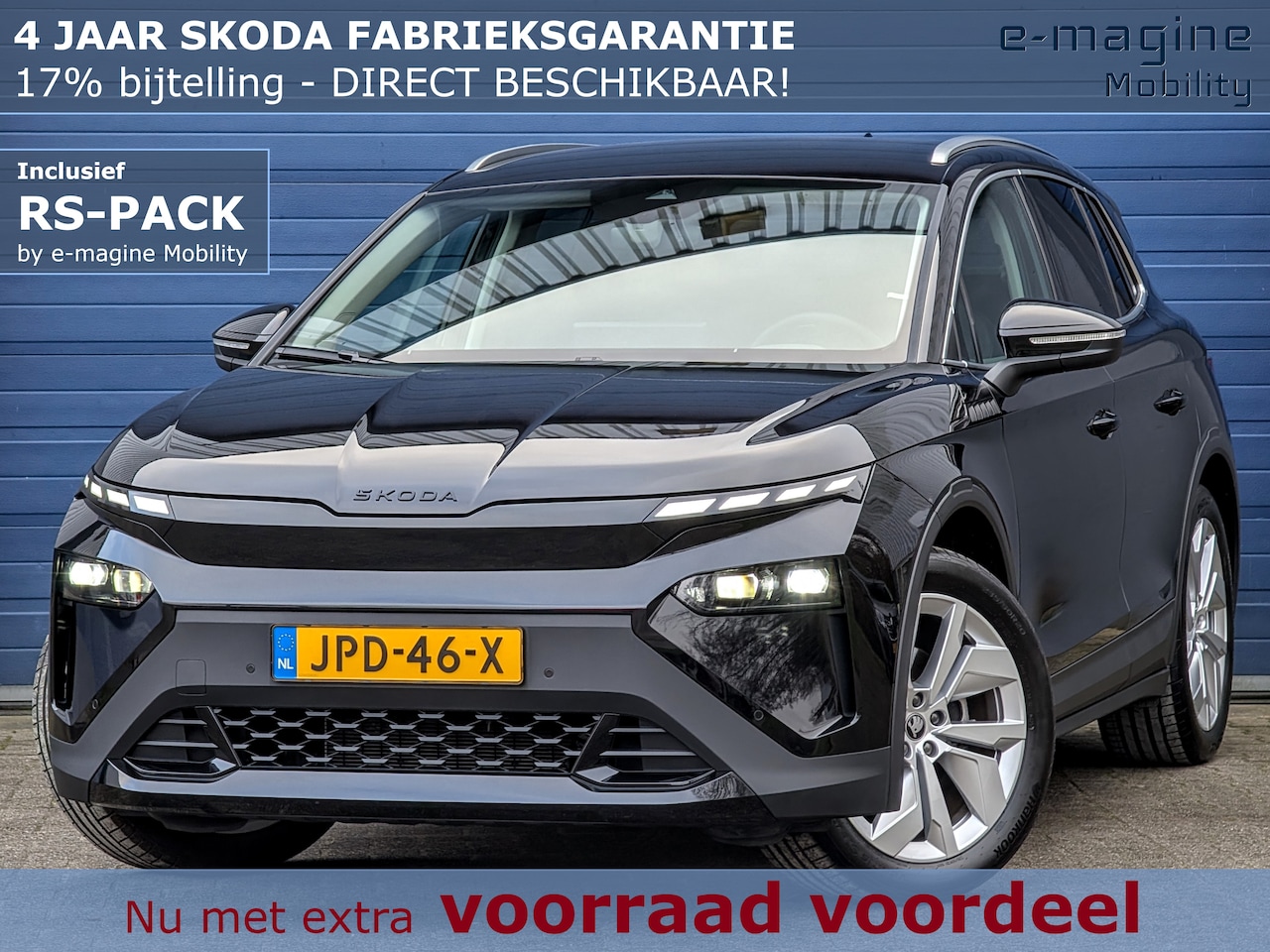 Skoda Elroq - Business Edition 63 kWh 60 RS-Black-Pack by e-magine Mobility | MATRIX LED | 4Jaar FabrieksGarantie | Elektr achte - AutoWereld.nl