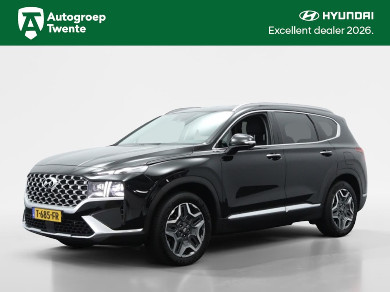 Hyundai Santa Fe - 1.6 T-GDI Hybrid Premium 7 Persoons | 360 camera | Navi | Adapti - AutoWereld.nl