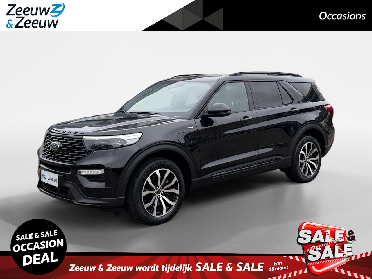 Ford Explorer - 3.0 V6 EcoBoost PHEV ST-Line 7 Persoons | Panoramadak | Trekhaak | Stoelkoeling/Verwarming - AutoWereld.nl