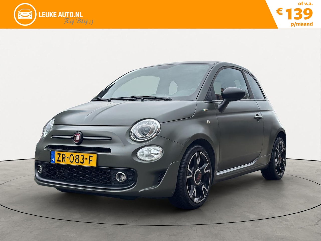 Fiat 500 - 0.9T 86PK Turbo Sport Apple-Carplay Leer/Alcantara - AutoWereld.nl