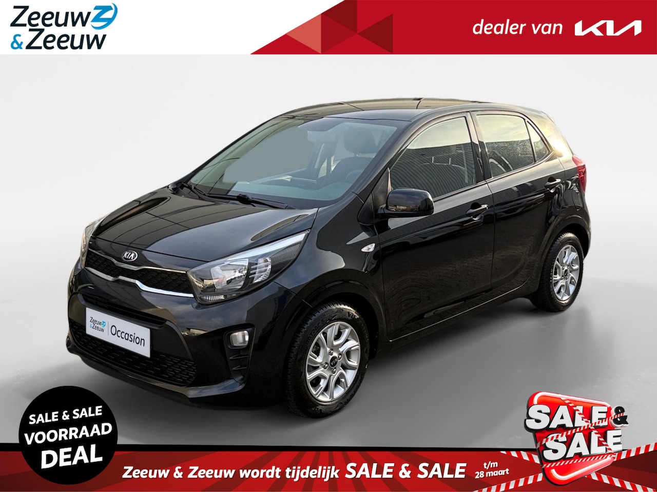 Kia Picanto - 1.0 CVVT ComfortPlusLine Navigator 23-2 terug van zilver/ staat in showroom - AutoWereld.nl