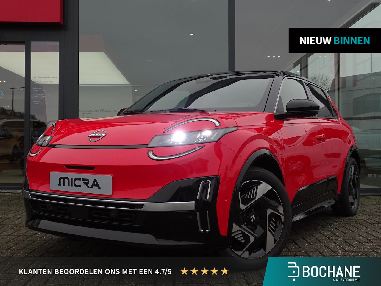 Nissan Micra - EVOLVE 52 kWh 18 INCH VELGEN / INTERIEUR CHILL / TWO-TONE METALLIC LAK - AutoWereld.nl