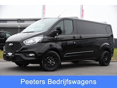Ford Transit Custom - 300 2.0 TDCI L2H1 Limited DC Black Edition Camera, Cruise, Carplay, 170pk, 2 x Schuifdeur,