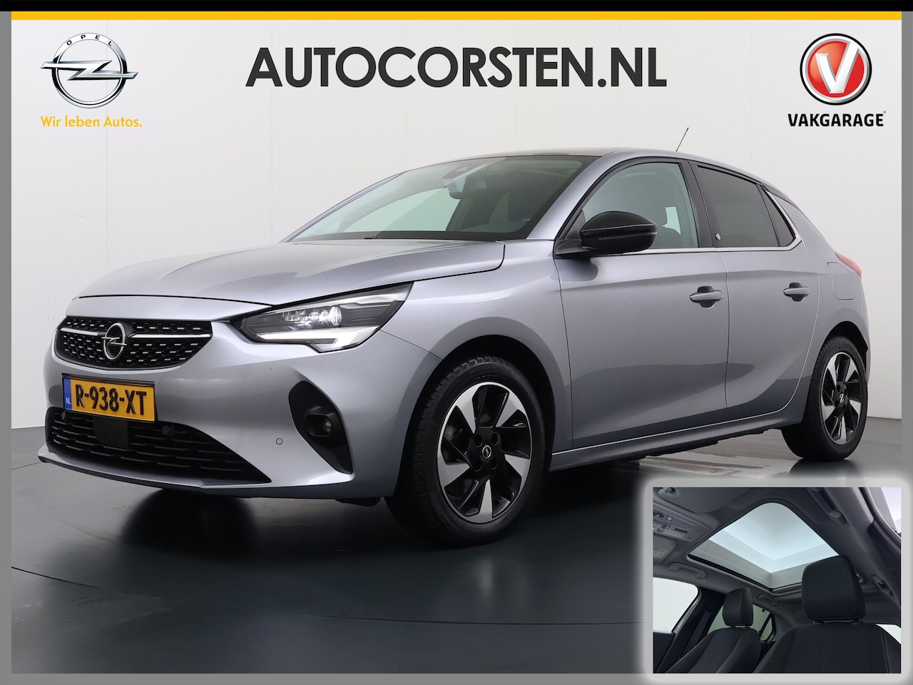 Opel Corsa-e - Elegance 50kWh SOH 91% Panoramadak Adap.Cruise Warmtepomp 360°Camera Navi Ecc Apple Carpla - AutoWereld.nl