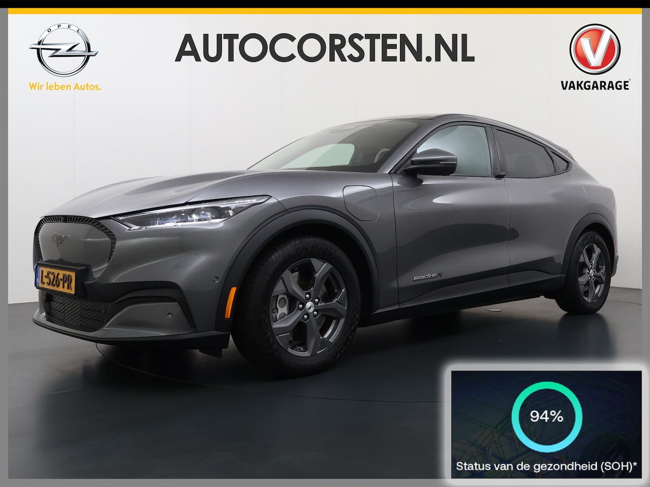 Ford Mustang Mach-E - Extended RWD 98 kWh SOH 94% 294pk Pano-Dak Leer+8-weg-Elektr+Verwarmd+Geheugen 360-Camera - AutoWereld.nl