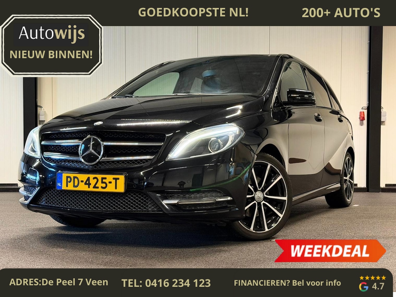 Mercedes-Benz B-klasse - 180 Prestige|TREKHAAK|PANO|LEDER|AUT|NAVI|LM-VELG|150DKM - AutoWereld.nl