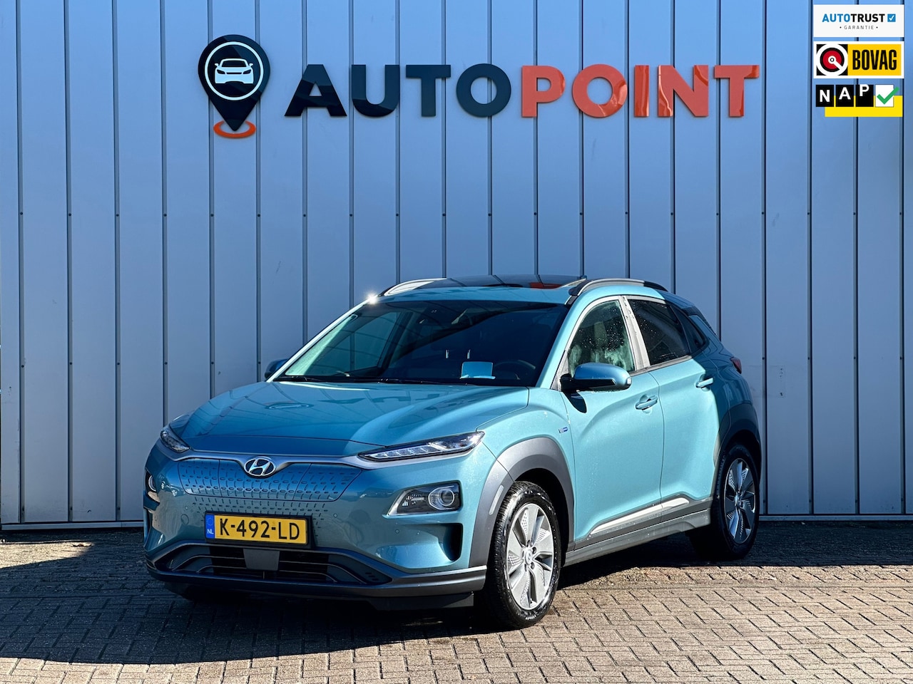 Hyundai Kona Electric - EV Limited 64 kWh PREMIUM SOH 100 FASE 3 DEALER OND - AutoWereld.nl