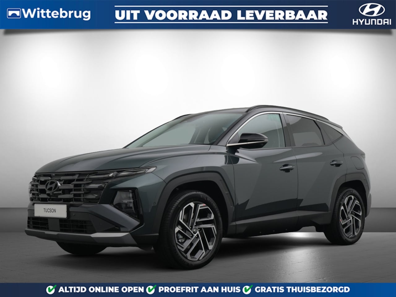 Hyundai Tucson - 1.6 T-GDI HEV Premium Full Hybride Automaat met Lederen bekleding, Navigatie en 360 graden - AutoWereld.nl