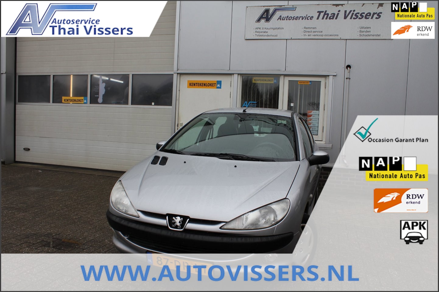 Peugeot 206 - 1.4 Gentry 5deurs Airco Laag KM Apk 25-2-2027 - AutoWereld.nl