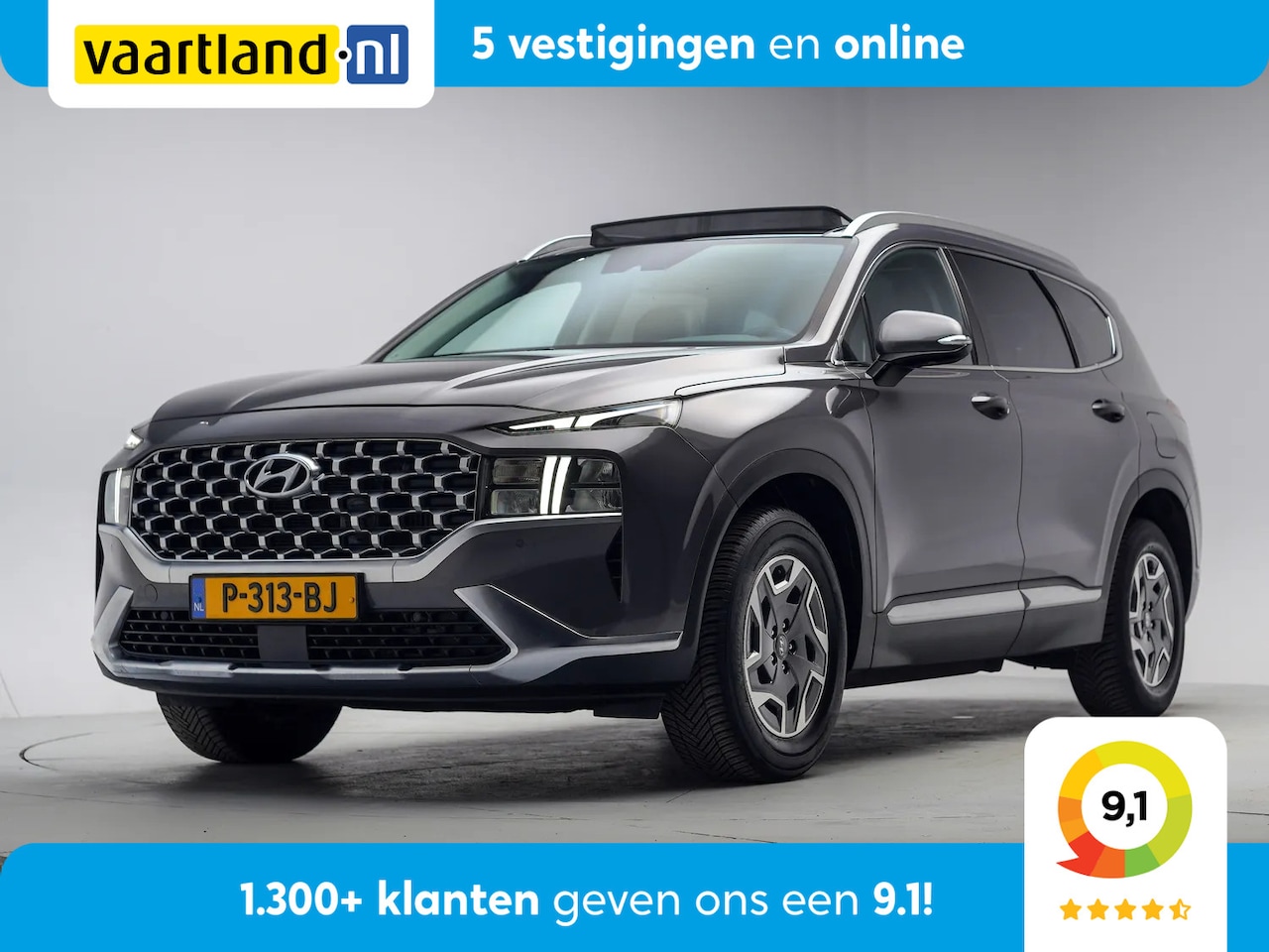 Hyundai Santa Fe - 1.6 T-GDI HEV Premium Plus Sky [ Panorama Trekhaak Leder LED Navi Apple / Android Camera ] - AutoWereld.nl