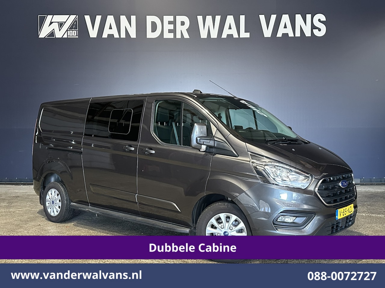 Ford Transit Custom - 2.0 TDCI 170pk L2H1 Dubbele Cabine Euro6 Airco | 6-Zits | 2x zijdeur | Apple Carplay | LED - AutoWereld.nl