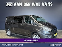 Ford Transit Custom - 2.0 TDCI 170pk L2H1 Dubbele Cabine Euro6 Airco | 6-Zits | 2x zijdeur | Apple Carplay | LED