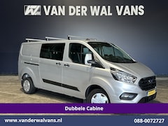 Ford Transit Custom - 2.0 TDCI 131pk L2H1 Dubbele Cabine Euro6 Airco | 6-Zits | Camera | LED | 2800kg Trekhaak |
